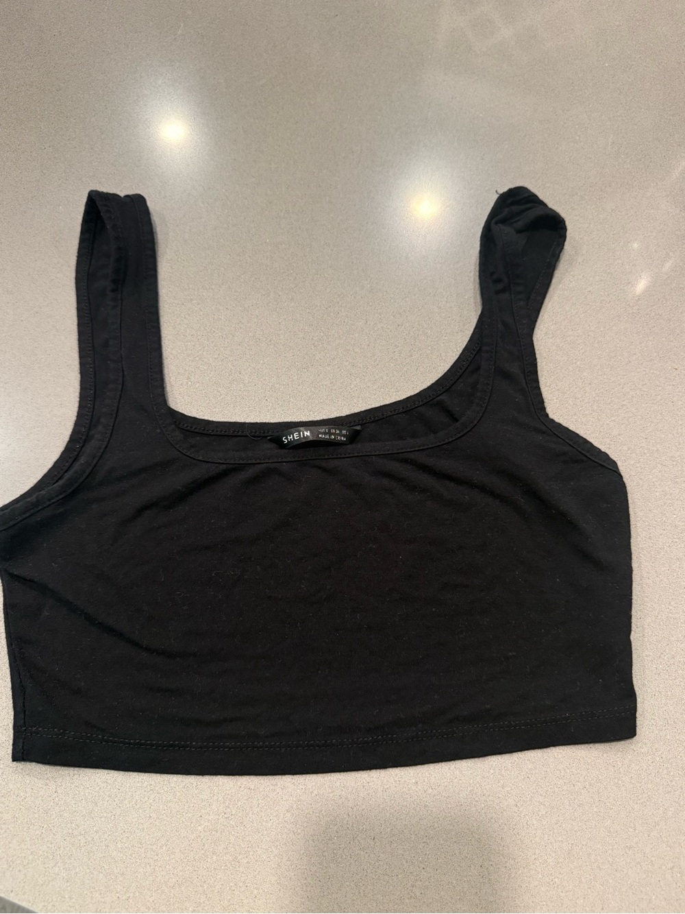 Black Crop Tank Top Size Small